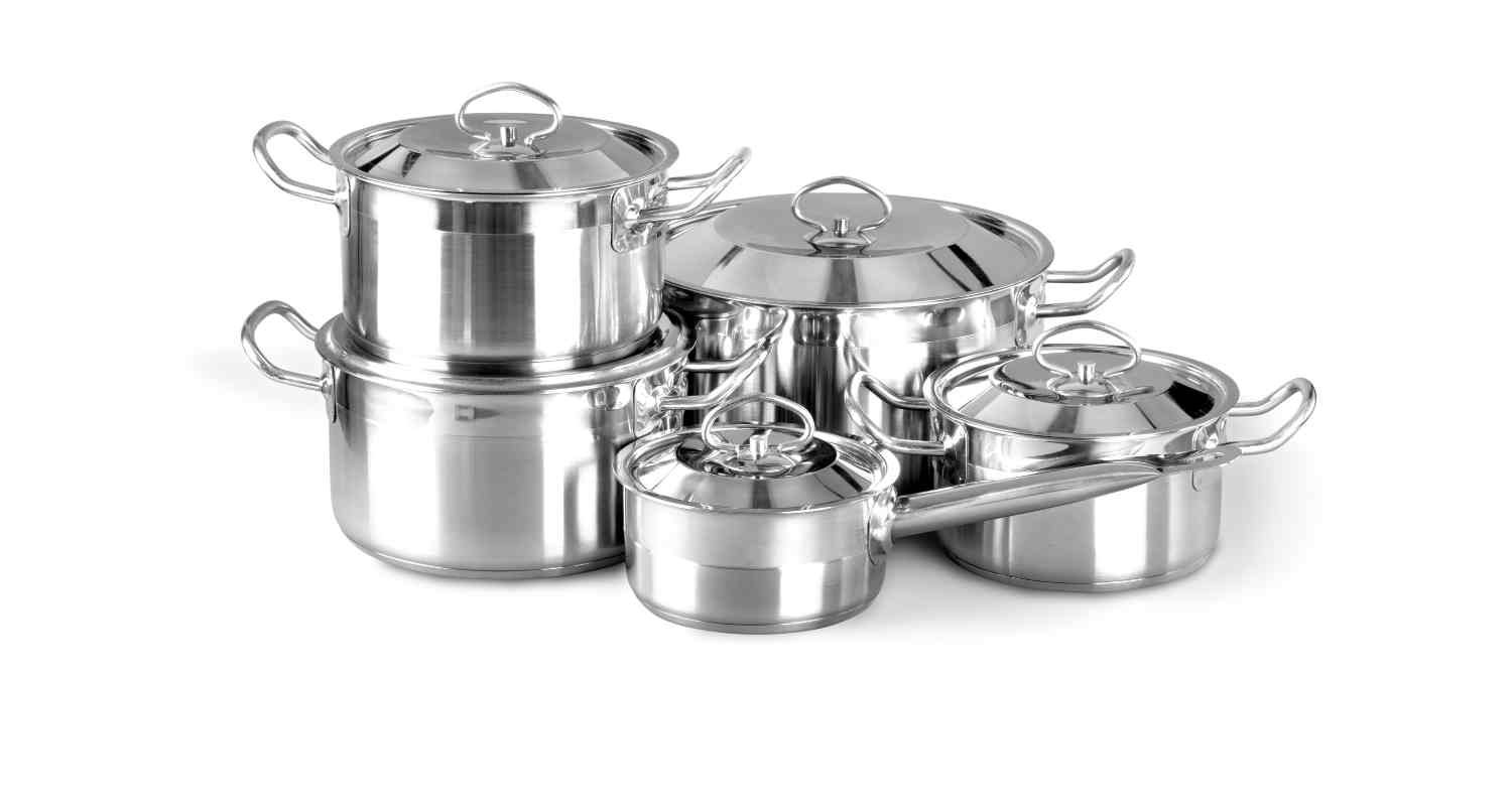 casseroles en inox pour cuisiniere a bois